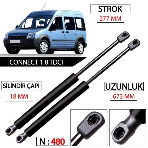 OTOZET Tourneo Transit Bagaj Amortisörü Sağ Sol Takım 2002 - 2013