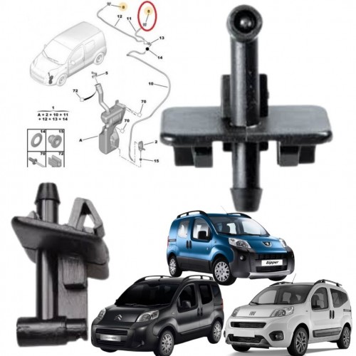 Fiorino Bipper Nemo Ön Cam Su Fiskiye Memesi 2 Adetli Takım