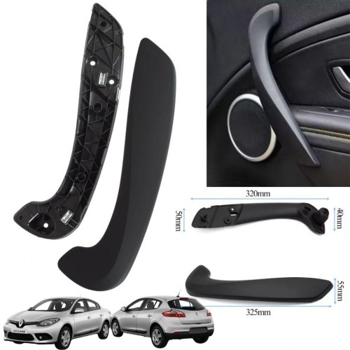 Renault Fluence Megane 3 Kapı Kapı İç Kol Tutamağı Sağ Siyah Alt Ve Üst Parça Sağ Taraf