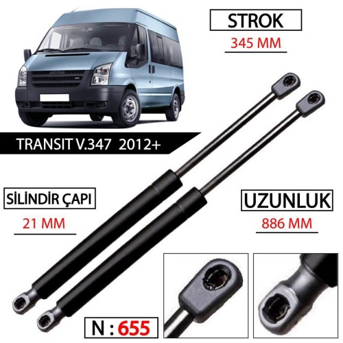 OTOZET-A0013 Transit V347 Bagaj Amortisörü Sağ Sol Takım 2012 Sonrası