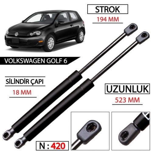 OTOZET Golf 6 Bagaj Amortisörü Sağ Sol Takım 1K9827550A