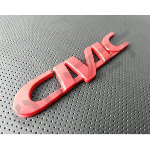 Honda Civic Arka Bagaj Yazısı Kırmızı Çift Taraflı Bantlı
