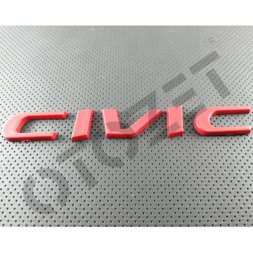 Honda Civic Arka Bagaj Yazısı Kırmızı 2012 Sonrası