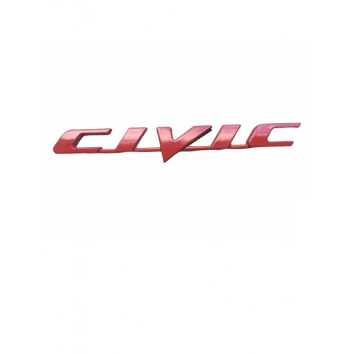 Honda Civic Arka Bagaj Yazısı Kırmızı Çift Taraflı Bantlı 07 -12