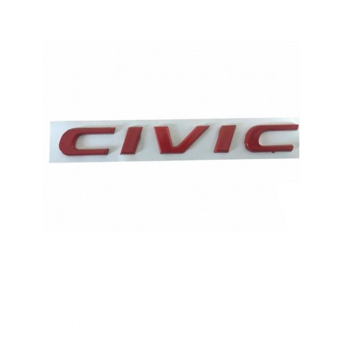 Honda Civic Arka Bagaj Yazısı Kırmızı 2012 Sonrası
