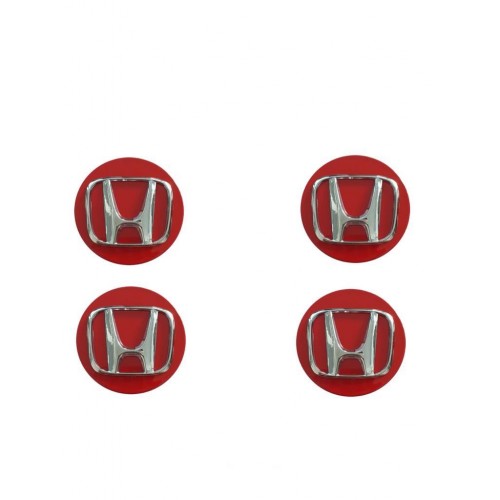 Honda Jant Göbek Arması Dörtlü Takım Krom Kırmızı 44742-TS6-H00