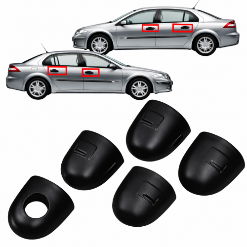 Megane 2 Kapı Kol Kapağı Tamir Seti Siyah 5 li Set