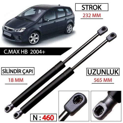 OTOZET C-Max Hatchback Bagaj Amortisörü Sağ Sol Takım 2004 Sonrası