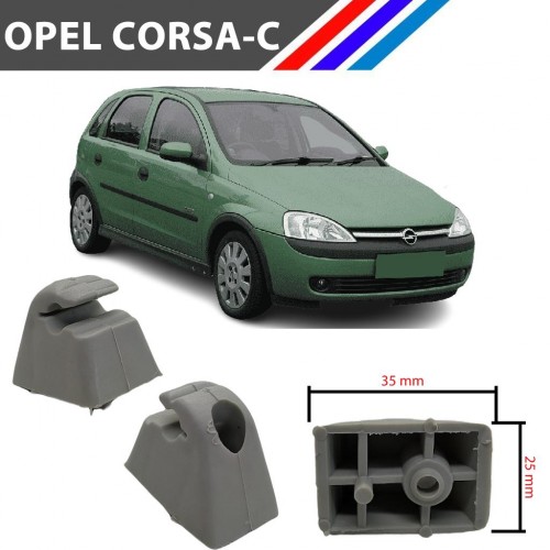 Opel Corsa C Güneşlik Ayağı Gri Renk 2 Adetli Set 1993 - 2006
