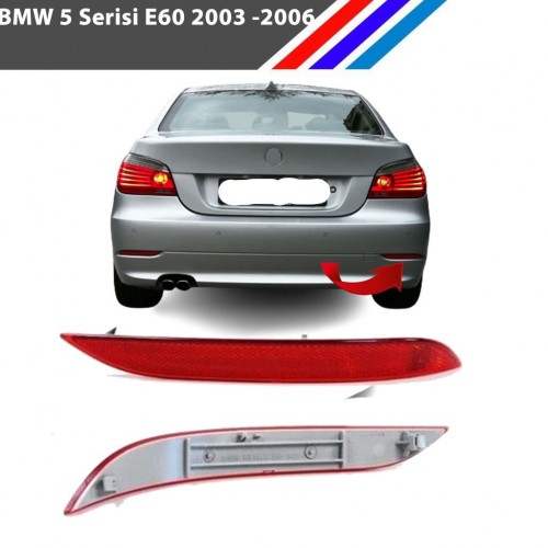 Otozet - Bmw 5 Serisi E60 Arka Tampon Reflektörü Sağ Taraf 2003-2006 63146915040