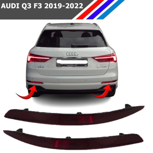 Otozet - Audi Q3 F3 Arka Tampon Reflektörü Sol ve Sağ Takım 2019-2022 83A945106