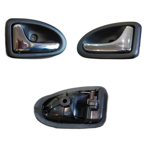 OTOZET Clio 2 Hatchback Kasa İç Açma Kolu Arka Taraf 2 Adetli Sağ Ve Sol Takım Parlak Krom Detaylı