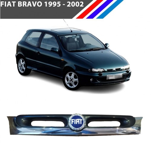 Otozet - Fiat Bravo Ön Panjur Krom Detaylı - Çelenk Tip Armalı Yan Sanayi 1995 - 2002
