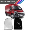 Otozet-Fiat Ducato Sol Dış Ayna Üst Büyük Camı Mekanik Tip Sürücü Tarafı 2006 Sonrası