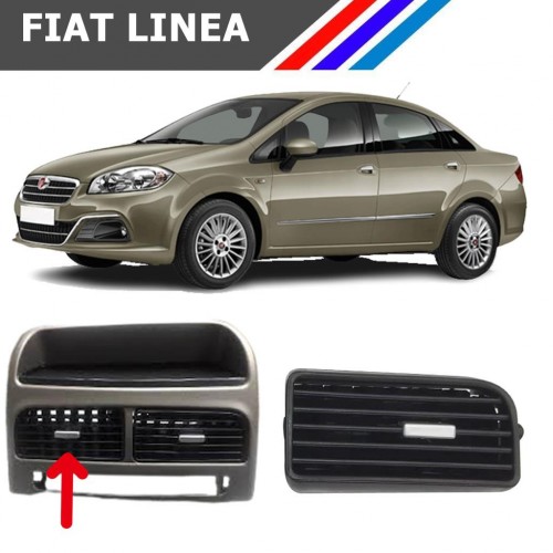 Otozet - Fiat Linea Orta Sol Havalandırma Izgarası Gri Düğmeli 735459180 2007 - 2018