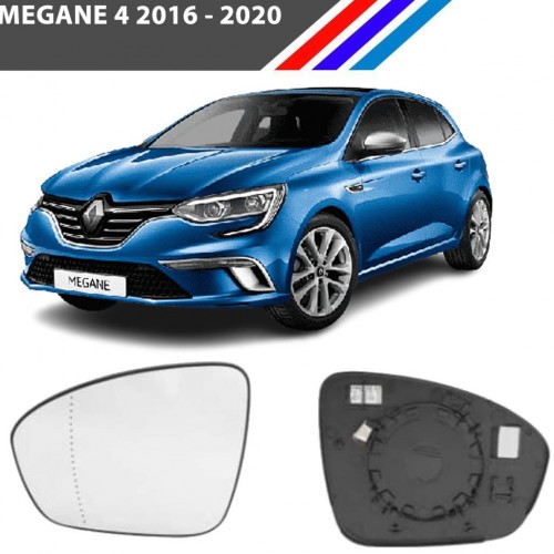 Otozet - Renault Megane 4 Sol Dış Ayna Camı Sürücü Tarafı Asferik Isıtmalı 2016-2020