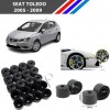 Otozet - Seat Toledo Bijon Civata Kapağı Siyah Renk 20 Adetli Set 17mm 1K06011739B9