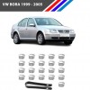 Otozet - VW Bora Bijon Civata Kapağı Krom Renk 21 Parçalı Set 17mm 1999 - 2005