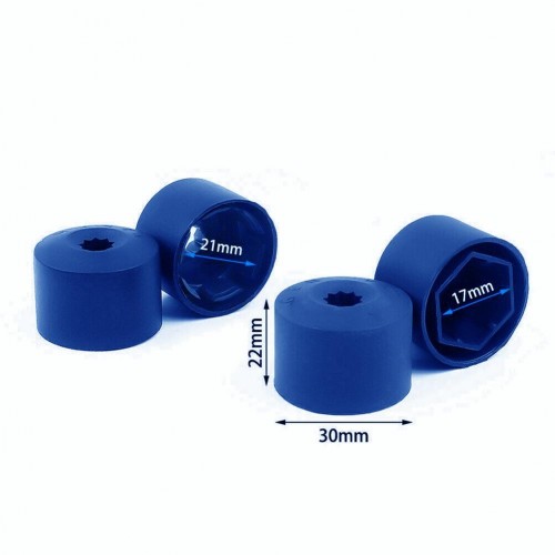 Otozet - VW Bora Bijon Civata Kapağı Mavi Renk 20 Adetli Set 17mm 1K06011739B9
