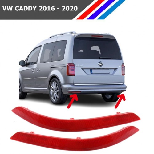 Otozet - VW Caddy Arka Tampon Reflektörü Sol ve Sağ Takım 2016 - 2020
