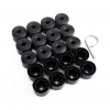 Otozet - VW Caddy Bijon Civata Kapağı Siyah Renk 20 Adetli Set 17mm 1K06011739B9
