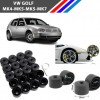 Otozet - VW Golf Bijon Civata Kapağı Siyah Renk 20 Adetli Set 17mm 1K06011739B9