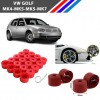 Otozet - VW Golf Bijon Civata Kapağı Kırmızı Renk 20 Adetli Set 17mm 1K06011739B9