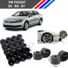 Otozet - VW Passat Bijon Civata Kapağı Siyah Renk 20 Adetli Set 17mm 1K06011739B9