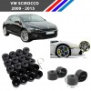 Otozet - VW Scirocco Bijon Civata Kapağı Siyah Renk 20 Adetli Set 17mm 1K06011739B9