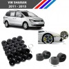 Otozet - VW Sharan Bijon Civata Kapağı Siyah Renk 20 Adetli Set 17mm 1K06011739B9