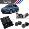 Otozet - VW Tiguan Bijon Civata Kapağı Siyah Renk 20 Adetli Set 17mm 1K06011739B9