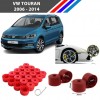 Otozet - VW Touran Bijon Civata Kapağı Kırmızı Renk 20 Adetli Set 17mm 1K06011739B9