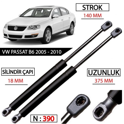OTOZET Passat B6 Sedan Arka Bagaj Amortisörü Sağ Sol Takım 3C5827550C