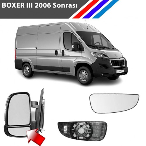 Peugeot Boxer Sol Dış Ayna Alt Küçük Camı Sürücü Tarafı Mekanik Tip 2006 Sonrası