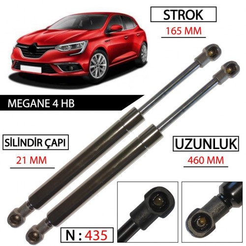 OTOZET Renault Megane 4 Hatchback Bagaj Amortisörü Sağ Sol Takım