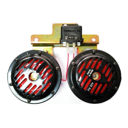 Universal Oto Kornası Röleli- Ayaklı 12 Volt - 123 mm