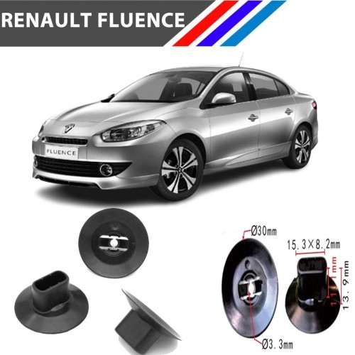 OTOZET Renault Fluence Bagaj ve Davlumbaz Klipsi 25 Adetli Paket