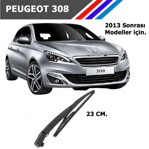 OTOZET Peugeot 308 Arka Silecek Kol ve Süpürge Takımı 2013 Sonrası
