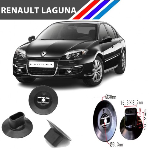 OTOZET Renault Laguna Bagaj ve Davlumbaz Klipsi 50 Adetli Paket