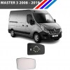 Renault Master 3 Sol Dış Ayna Üst Camı Sürücü Tarafı Isıtmalı