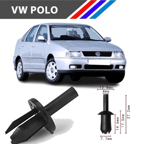 OTOZET Volkswagen Polo Davlumbaz Klipsi 100 Adetli Paket