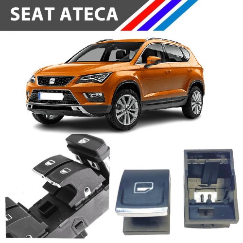 Seat Ateca Cam Açma Düğme Tuş Butonu Krom Uçlu 1 Adet 2016-2019