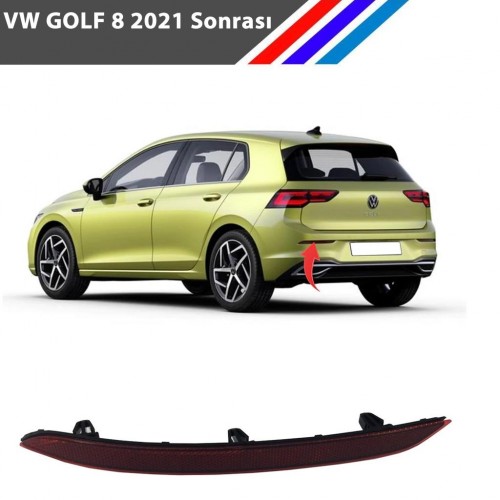 VW Golf 8 Arka Tampon Reflektörü Sol Taraf 2021 Sonrası
